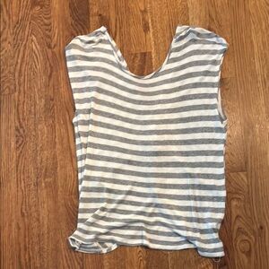 Gray Striped Women's Top